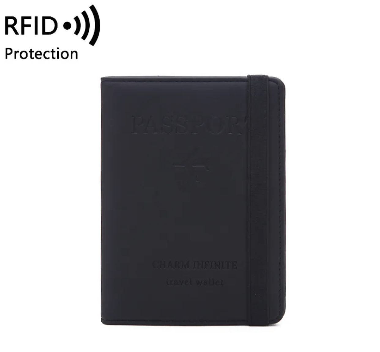 Leather RFID Blocking Passport Holder - Image 2