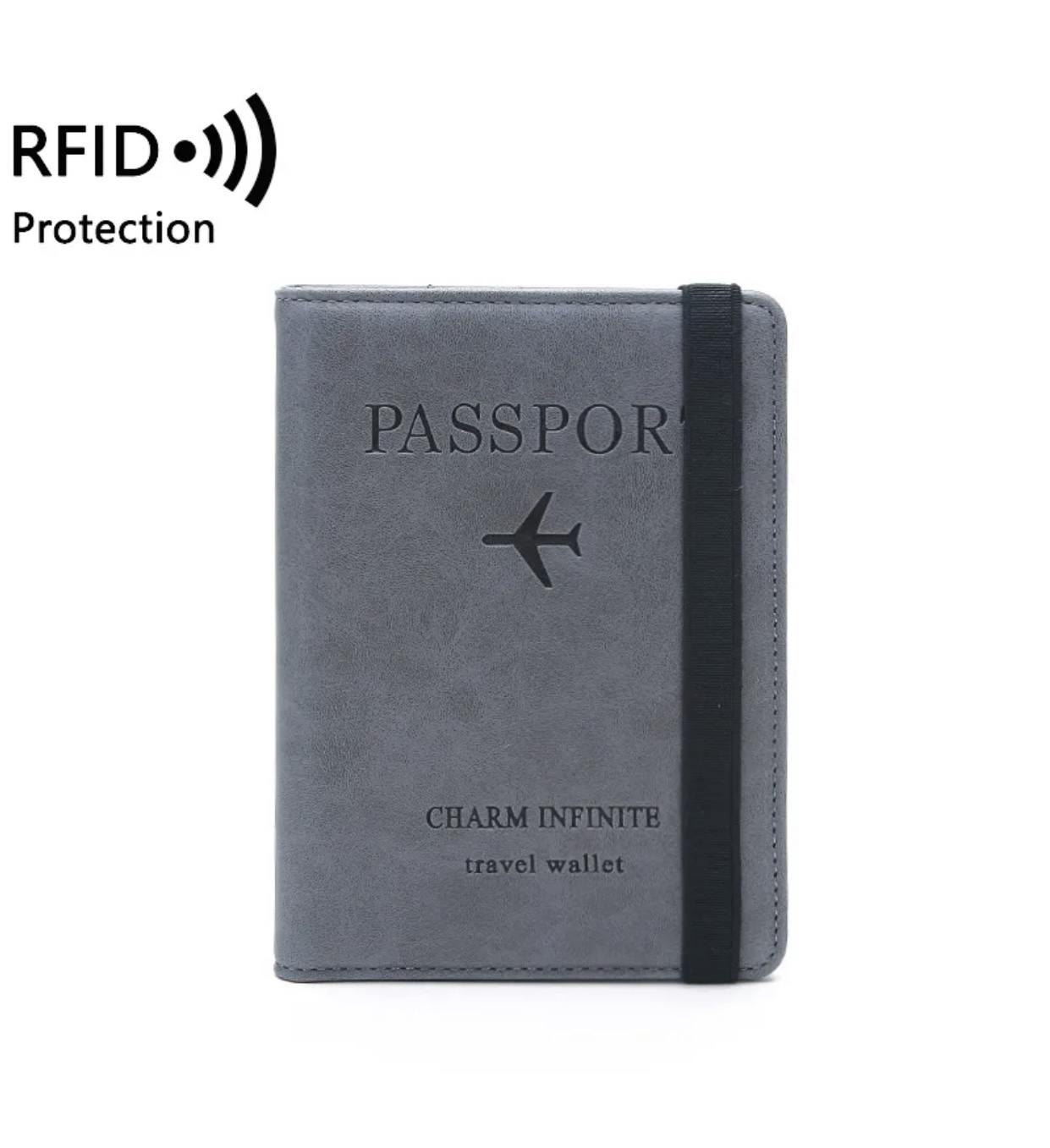 Leather RFID Blocking Passport Holder - Image 3
