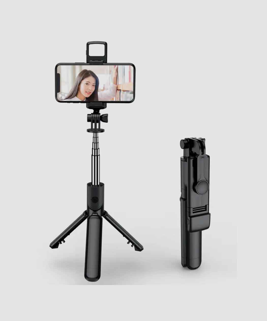 Selfie Stick Tripod with Wireless Remote Control and Light